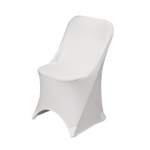 Stretch Folding Chair Cover-White